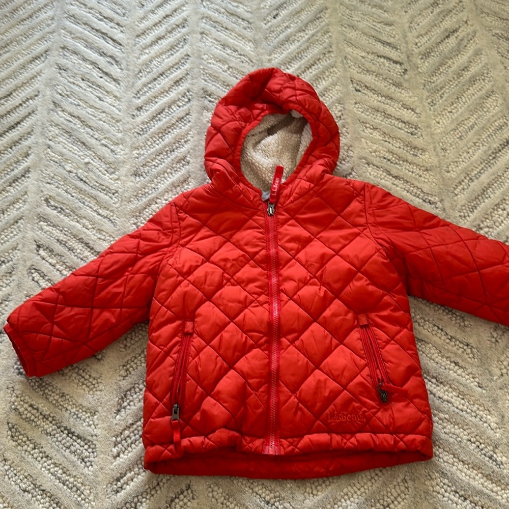 L.L. bean toddler quilted fleece puffer coat